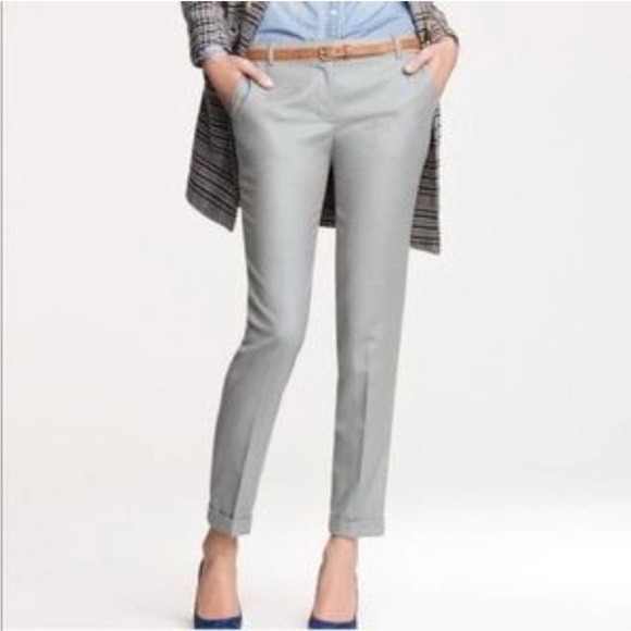 J. Crew Pants - J Crew Cafe Capri Gray 100% Wool 00